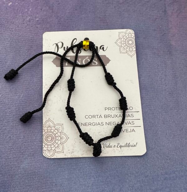 Bracelet Noir 7 Nœuds