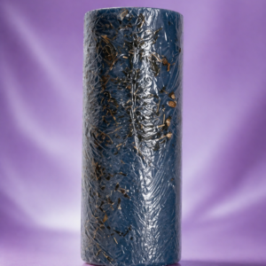 Bougie Saint Michel Archange bleue aux herbes