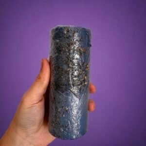 Bougie bleue aux herbes Saint Michel Archange pour protection divine et rituel spirituel