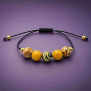 Bracelet Saturne avec perles naturelles